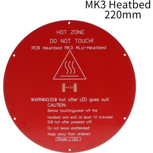 1pc Delta rostock MK3 heat bed latest Aluminum heatbed dual power 3D printer RepRap mk2b MK2A