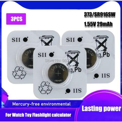 2Pcs/Lot FOR SEIZAIKEN 373 100% Original Brand New Silver Oxide Watch Battery LONG LASTING SR916SW 916 JAPAN Made