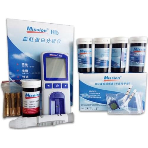 Hemoglobin analysis tester Meter home Hb Analyzer anemia tester strip heme test with 100 test paper