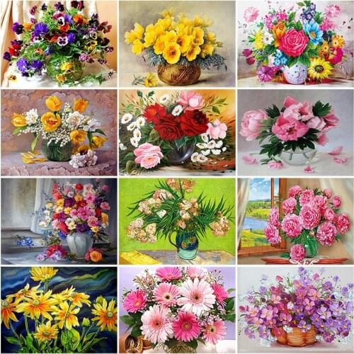 DIY 5D Diamond Painting Flower Rhinestone Picture Landscape Diamond Embroidery Cross Stitch Mosaic Kit Art Wall Home Decor