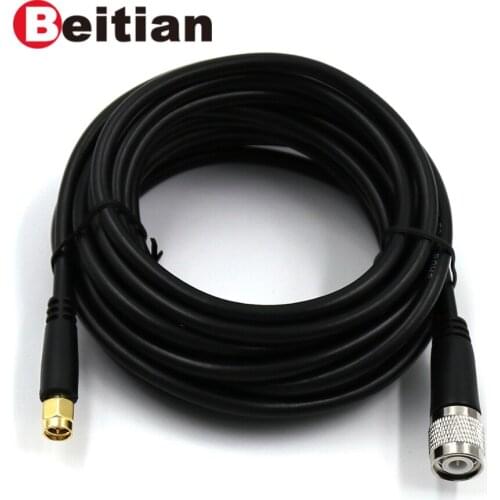 BEITIAN 5.0m length GNSS antenna TNC male-SMA male connector RF feeder cable,B-5-TNC-SMA