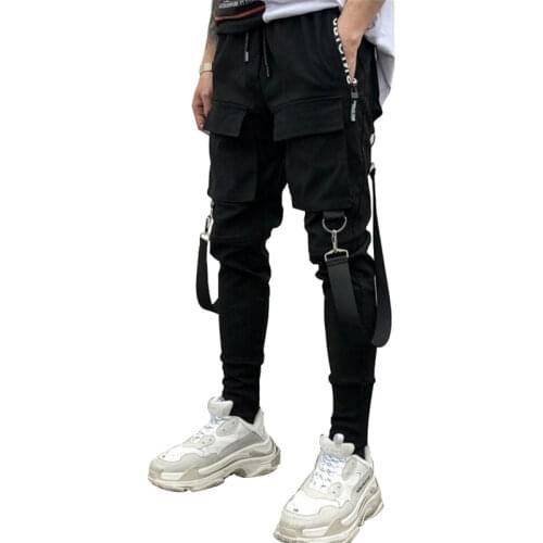 2018 New Man Black High Street Pants
