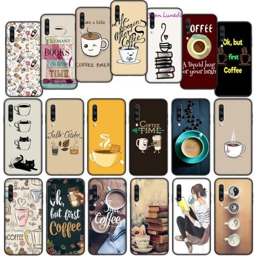 Ok But First Coffee Time Soft Cover Case for Samsung Galaxy Note 8 9 A01 A60 M10 M20 M30 M40 M30S S8 S9 Plus