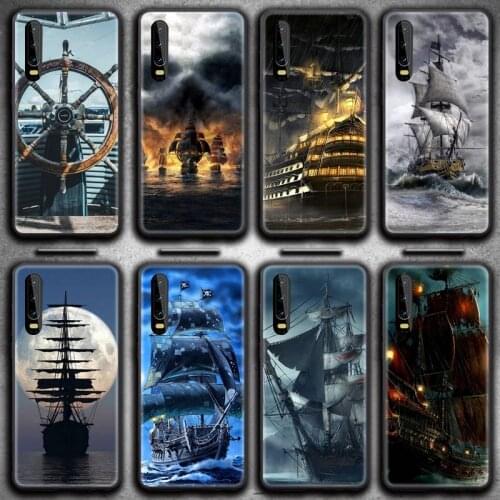 Sailing Ship Pirate ship Phone Case for Huawei P20 P30 P40 lite E Pro Mate 30 20 Pro P Smart 2020 P10