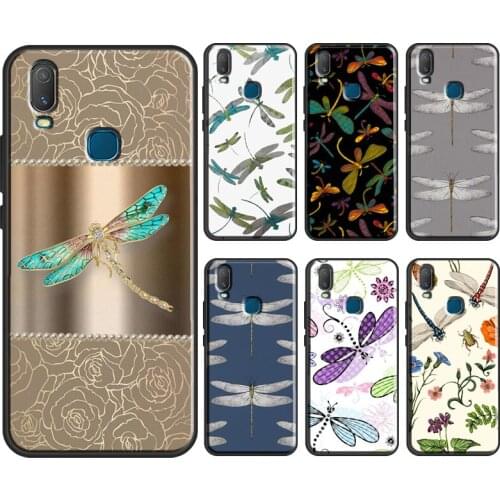 Floral Colorful Dragonfly Case For Vivo Y11 2019 V17 Neo V20 SE Y1S Y12 Y17 Y19 Y20 V11 i Y30 Y50 Y70 Y91C Coque