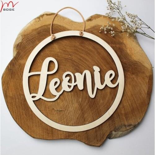 Personalized name plate baby gift wood sign name plate nursery baby room wall decorations 20cm