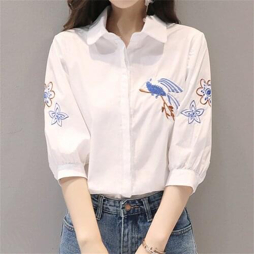 Eillysevens Women's Shirts With Embroidery