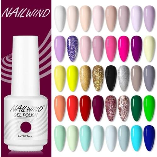 ROSALIND 40 Colors Gel Nail Polish 8ml UV Gel Nail Vernis Semi Permanent Soak Off Nails Art Need Cure UV LED Lamp For Manicure