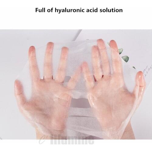 Hyaluronic Acid Replenishment Silk Mask Moisturizing Brightening Skin Color Shrink Pores OEM Semi finished Mask wholesale