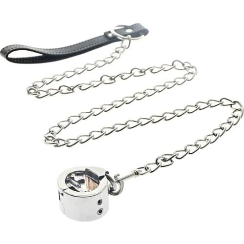 BDSM CBT Bondage Spiked Penis Ring Piercing Scrotum Ball Stretcher Extreme Chastity Device Cock Ring With Leash Torture Sex Toys