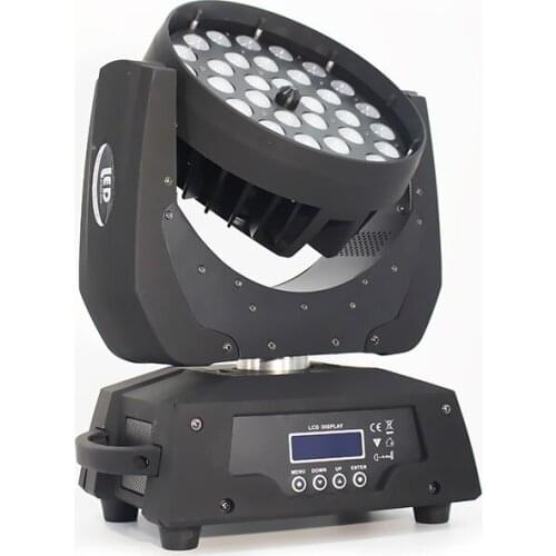 Hot sell Ultraviolet party lights moving head 18W led wash rgbwa uv light party zoom moving head lights china 36x18w