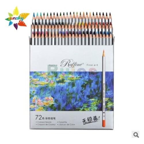 MARCO Raffine series 7100 24/36/48/72 color Oil color lead secret garden coloring paper box/iron box professional art supplies