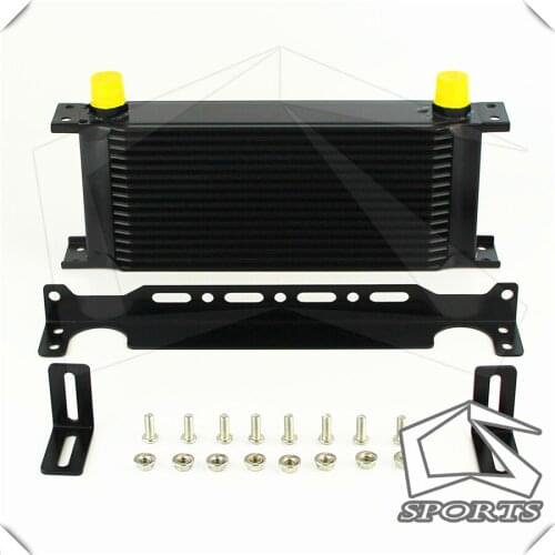 Aluminum AN10 Engine Oil cooler 16 Row Mocal Type 248mm + Mounting Bracket Kit
