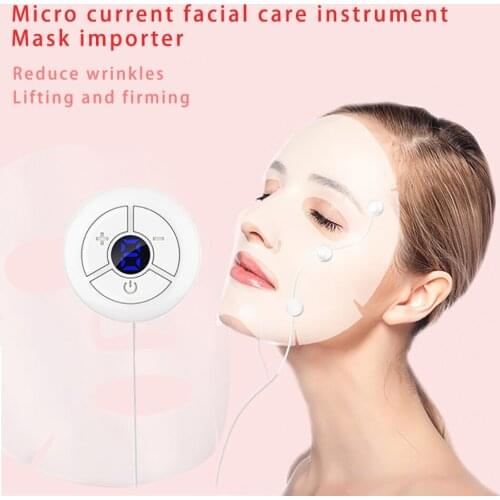Microcurrents 3D Facial Massagers Mask Electric EMS Beauty Skin Care Anti-wrinkle Removal Face Beauty Spa Darsonval Electric