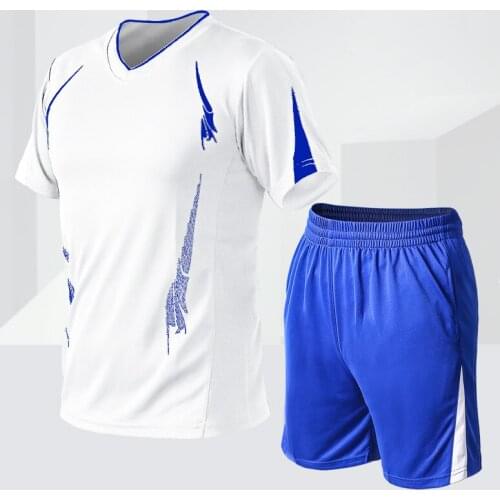 Men Leisure Set Quick-Dry Sports Fitness Clothes Running Training T-shirt Mens Basketball Tight Short-Sleeved Large Size