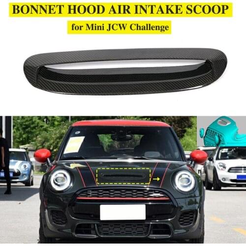 Hood Bonnet Front Bumper Air Vents Cover Sticker for MINI JCW 2014 - 2018 Carbon Fiber Frame Trim