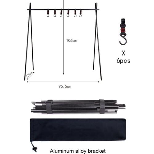 Outdoor Hooks Camping Tripod Clothes Storage Portable Hiking Hanger Clothes Hook For Camp Supplies Durable Outdoor Tools
