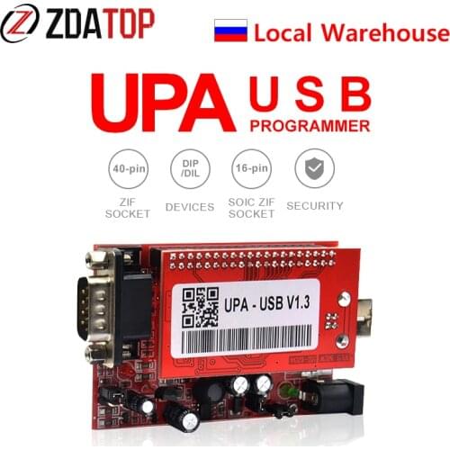 UPA USB Programmer USB V1.3 V2014 Programmer Full Adapters with NEC Functions 40Pin Zif Socket 16Pin SOIC 93C Chip 24C01 85C92