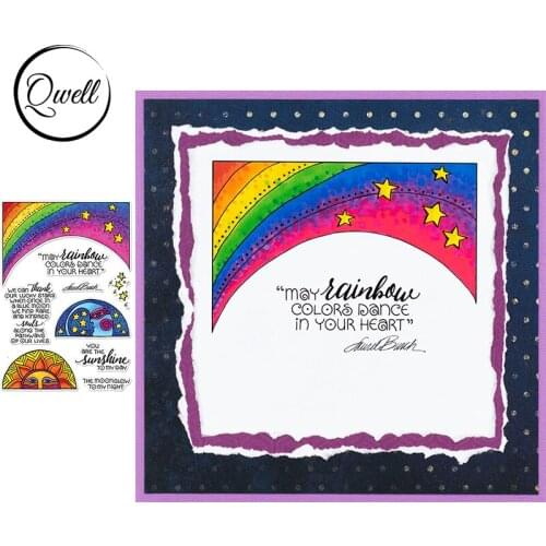 QWELL Words You Are The Sunshine Of My Day Clear Transparent Stamps DIY Craft Paper Cards Album Making Template 2020 Hot Sale