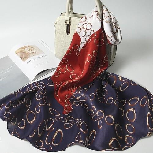 DANKEYISI Long Silk Scarf Women Silk Scarf Nature Silk Scarves Wraps Business Small Head Neck Satin Silk Scarf For Women