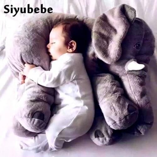 Baby Elephant Plush Pillow Infant Appease Elephant Playmate Calm Accompany Sleep Baby Stuffed Gift For Newborn Photography Props