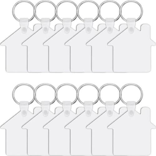Sublimation Blank Keychains Heat Transfer Key Chain Double-Side Printed Keyrings