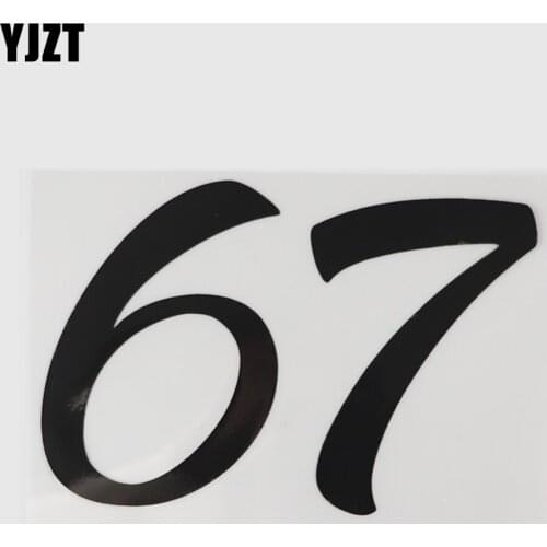 YJZT 15.1CM×10.2CM Personality 67 Dangerous Speed Limits Decal Car Stickers Motorcycle Vinyl Car Stickers 13D-0547