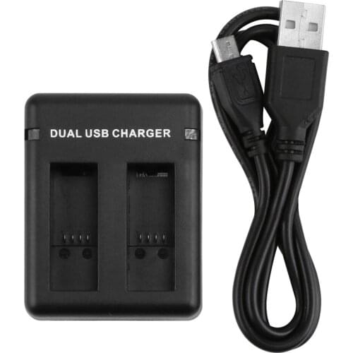 Dual Battery Charger Carrying Handheld Camera Elements with USB C + Micro USB Input for GoPro Hero 9 Hero9 Black