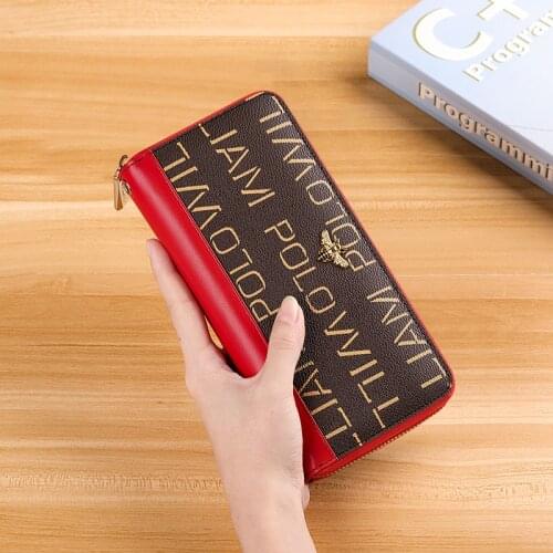 Womens Purses and Handbags RFID Blocking Business PVC Leather Card Passport Cover Wallet with Zipper Clutch Bag Luxury 2020 New