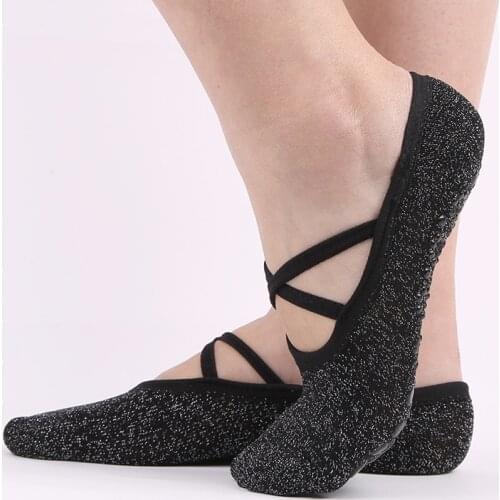 USHINE New 1 Pair Ladies Anti-skid Cotton Yoga Socks Bandage Sports Girls Ballet Dance Socks Pilates Ballet Socks Good Socks