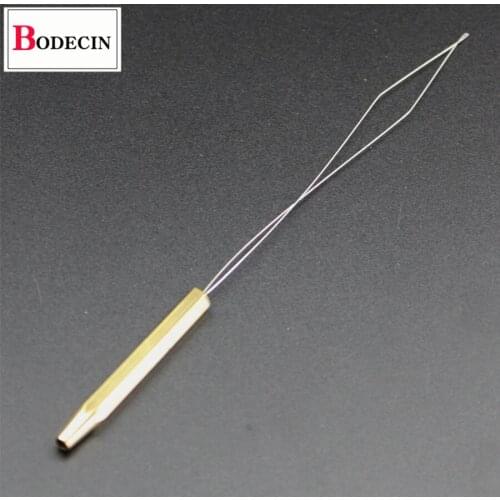 1PCS Thread Half Hitch Bug Binding Handle Tools Extra-long Brass Bobbin Threader Fly Fishing Tying Tool