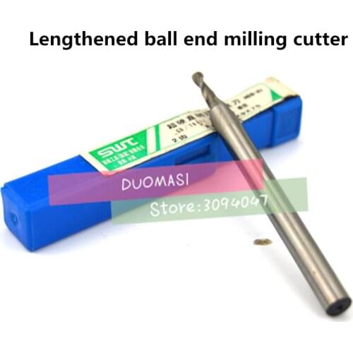 1PCS lengthening R6.0*12*26*120 high speed steel ball end milling cutter, straight shank white steel cutter, R milling cutter