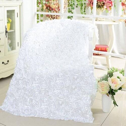 10M 3D White Rose Lace Fabric Wedding Carpet Runner Rug Marriage Ceremony Floral Bridal Aisle Carpet Indoor Outdoor Decora