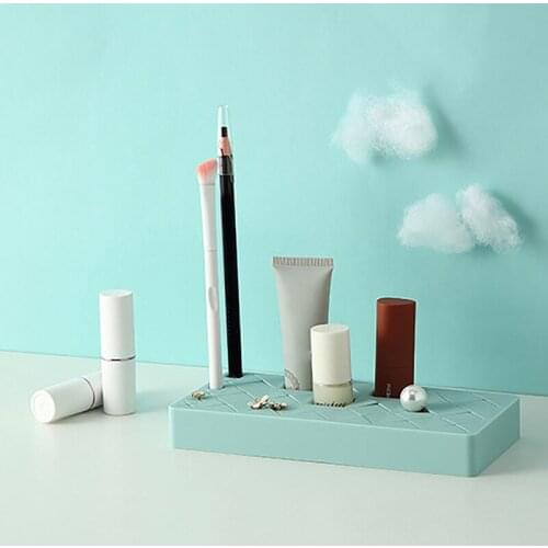18-Grid Silicone Lipstick Storage Rack Cosmetics Storage Box Multi-grid Innovative Display Stand Makeup Holder Home Organizer