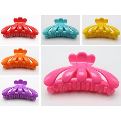 Large Bubblegum Color Plastic Hair Claw Clamp Clips 115mm Lady Women Hair Access