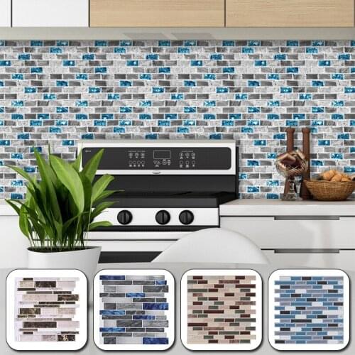 3D Small Square Brick Wall Sticker Marble Pattern Tile Sticker Waterproof And Stain Resistant Home Decoration Wall Sticker