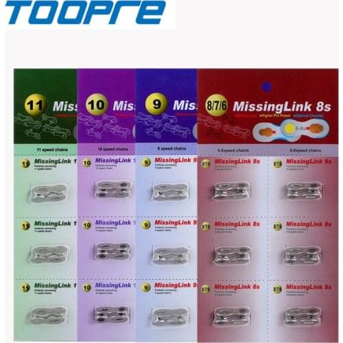 TOOPRE Mountain Bike Ultra Light Silver 28g Chain Quick-Link Iamok Steel 6/7/8/9/10/11S Missing Link for SHIMANO Bicycle Parts