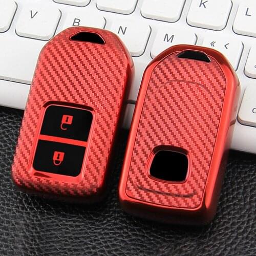 TPU Car Key Case Cover Holder Bag Shell Key Chain for Honda CR-V HR-V Accord Pilot Civic Jade Crider Odyssey 2015-2021 Protector