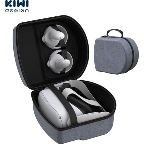 KIWI design Hard Travel Case For Oculus Quest 2 Waterproof Shockproof Carrying Case Protect Quest 1/2 VR Headset Accessories