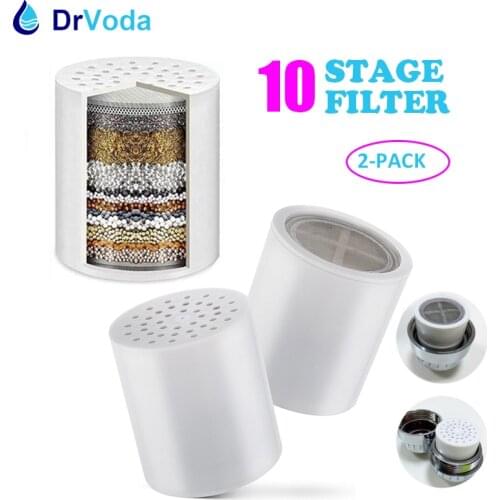 2-Pack Replacement Filter Cartridges for KDF Spa Shower Filters Chlorine Free Protect Skin Hair Care new shower filter element