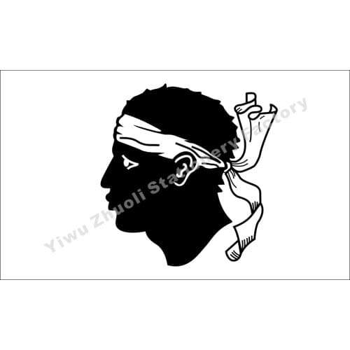 France Corsica Flag 150X90cm (3x5FT) 120g 100D Polyester Double Stitched High Quality Banner Free Shipping