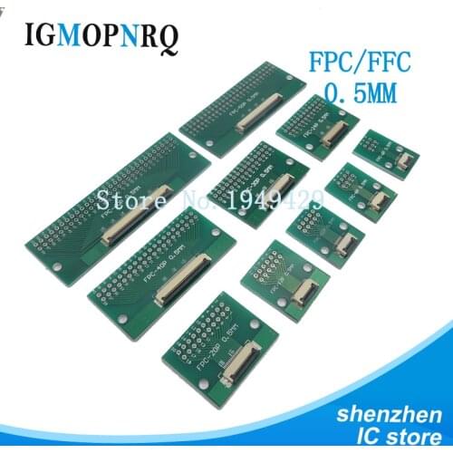 1PCS FPC/FFC flexible cable adapter board double-sided 0.5mm to straight 2.54mm flexible cable adapter 6P/8P/10P/20P/30P/40P/60P