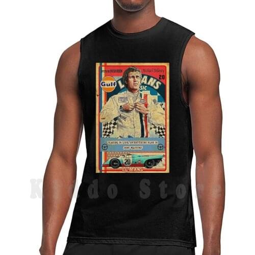 Racing If Life Anything That Happens Before Or After Is Just Waiting-Le Mans tank tops vest 100% Cotton Movie Retro Action
