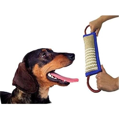 Dog Bite Stick Training Tug Toy Strong Pull Throw Malinois German Shepherd Rottweiler Agility Equipment Chewing Bite Jute Toys