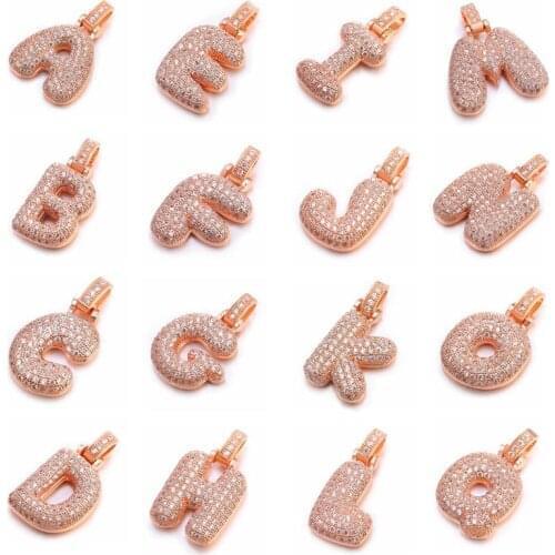 JUYA Luxury Fashion A-Z Full Zircon Rhinestones Alphabet Pendant Letters Initial Charms Jewelry Accessory Jewellery Making