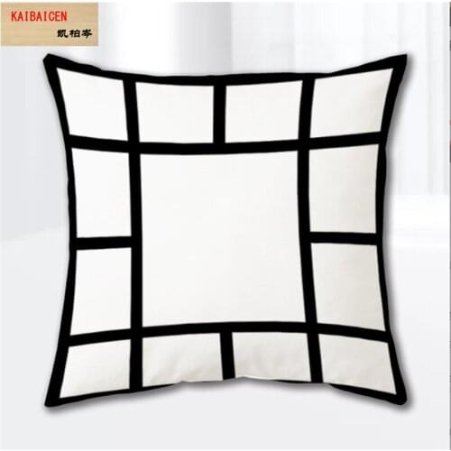 10pcs/Lot blank polyester peach skin pillow case 9 grid /6/ 4 grids Sublimation heat press print pillow case 40*40cm Two sides