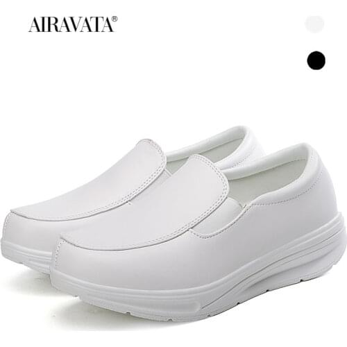 Sneakers Women Nurse White Shoes Comfortable Women Walking Shoes Breathable Female Flats Footwear Platform Lightweight Slip-On