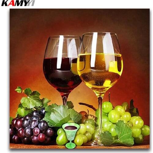 Kitchen decoration Diamond embroidery Fruit red wine 5d diy FULL diamond painting cross stitch kits mosaic pattern rhinestones