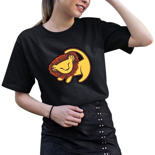 Summer New Disney Women T-Shirts Fashion Outdoor The Lion King Print Comfort T Shirts Female Four Seasons Harajuku Style Kawaii