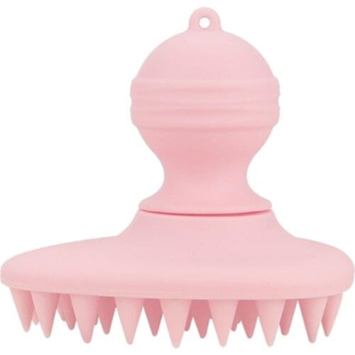 Silicone Bristle Hair Scalp Massager Shampoo Brush Wet Dry Manual Head Massage Comb Scrubber Exfoliate Remove Dandruff Deep 27RC